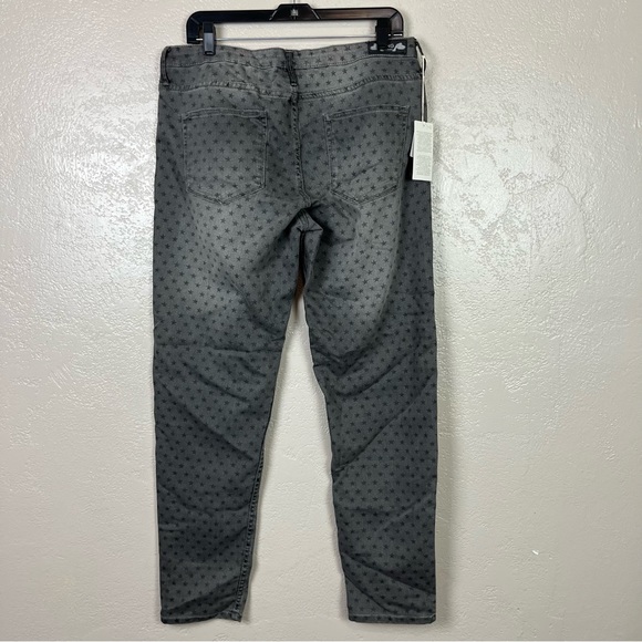 MNG jeans skinny Jeans Dark Gray Stars stretch Jeans novelty mid rise skate Sz14 - Picture 7 of 13